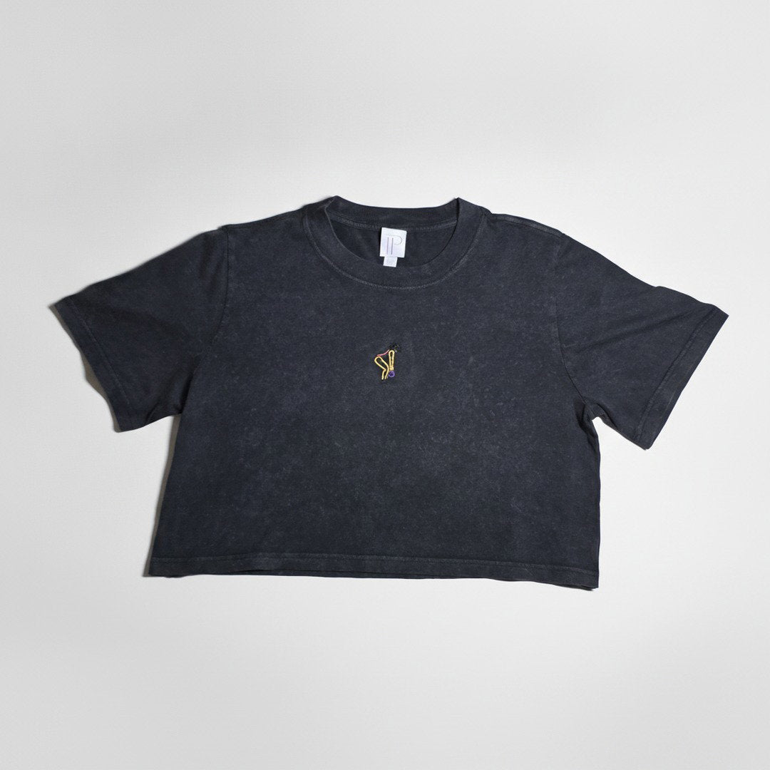 Women's Stone Wash Heavyweight Crop Tee